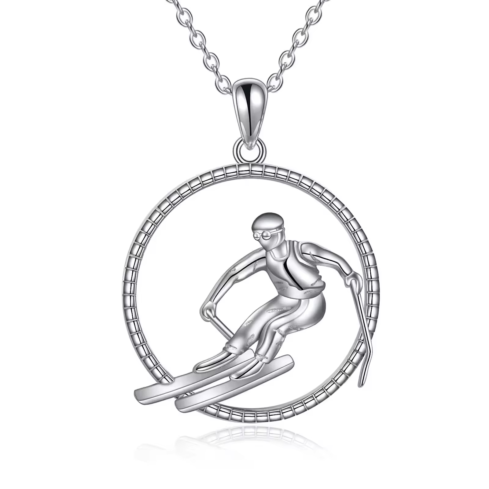 Stříbrný náhrdelník Lyžařka (2)